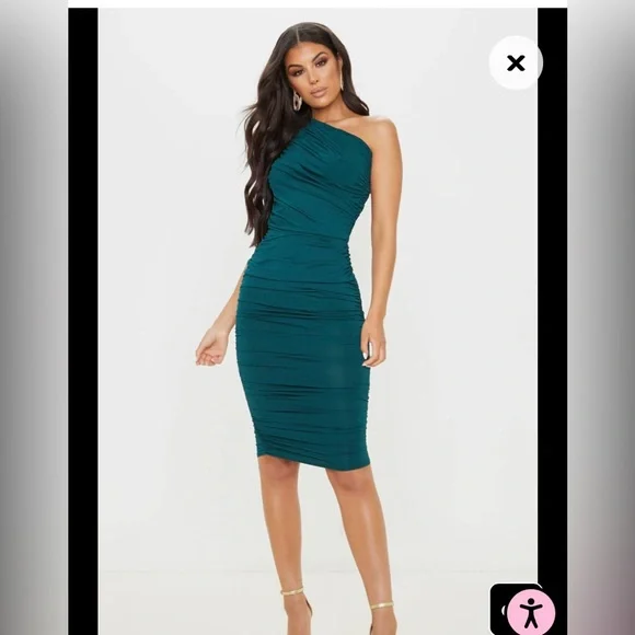 sachin and babi light blue dress PrettyLittleThing beautiful emerald sequin jumpsuit 8 in Green main image 0